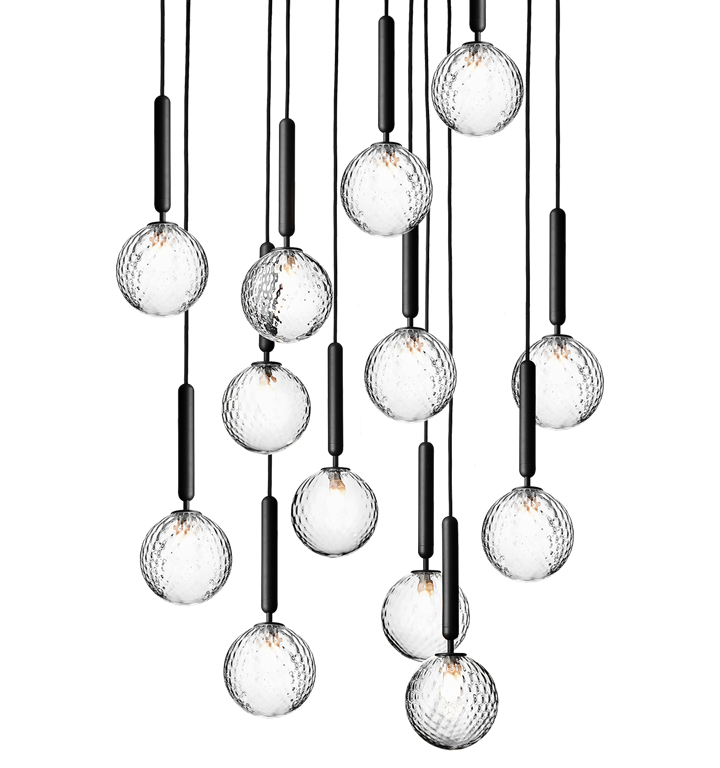 Miira 13 pendel, grå/klar