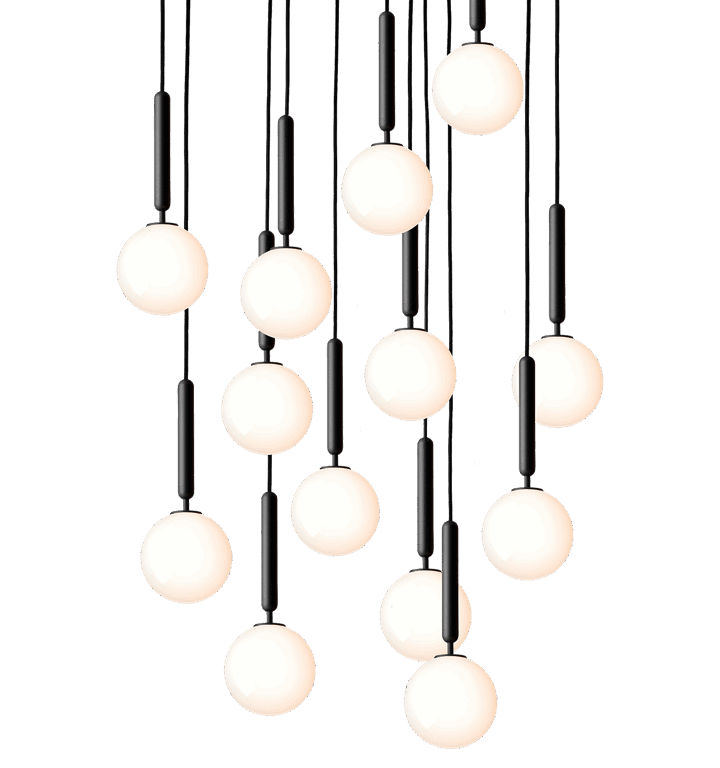 Miira 13 pendel, grå/opal