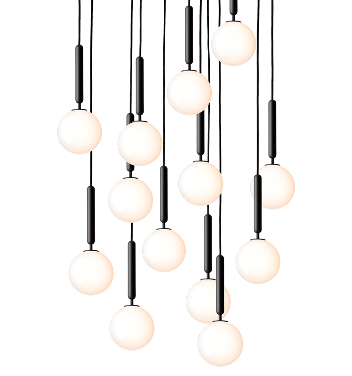 Miira 13 pendel, grå/opal