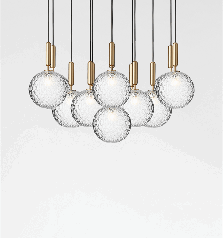 Miira 13 pendel, optic/messing