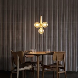 Miira 4 pendel, messing/klar