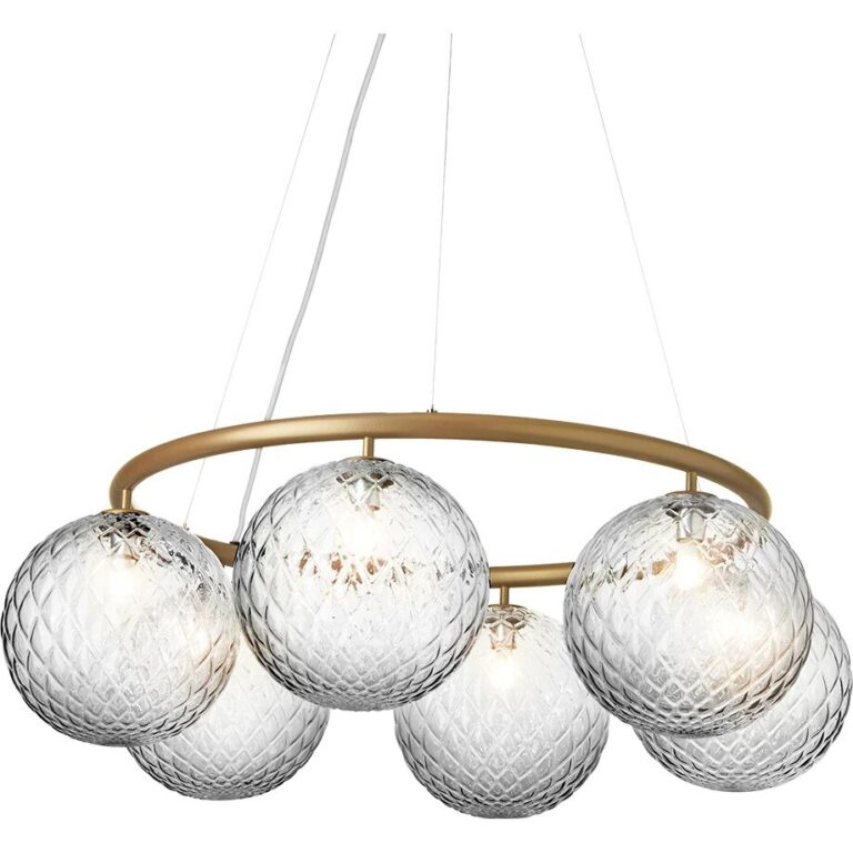 Miira 6 Circular Lysekrone Messing/Optic Klar