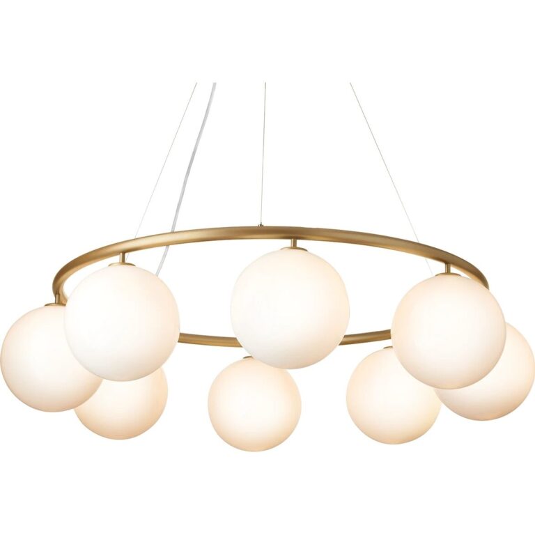 Miira 8 Circular Lysekrone Messing/Opal