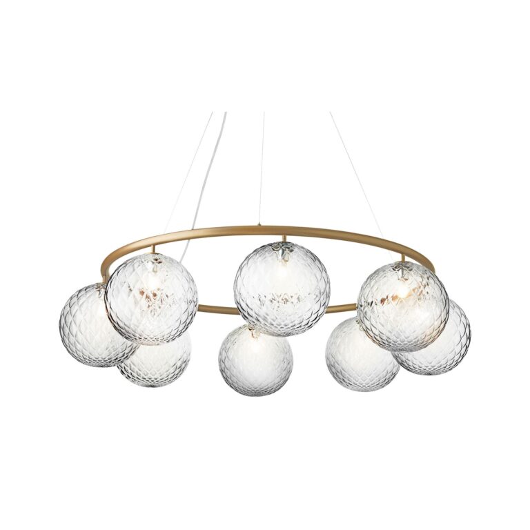 Miira 8 Circular Lysekrone Messing/Optic Clear