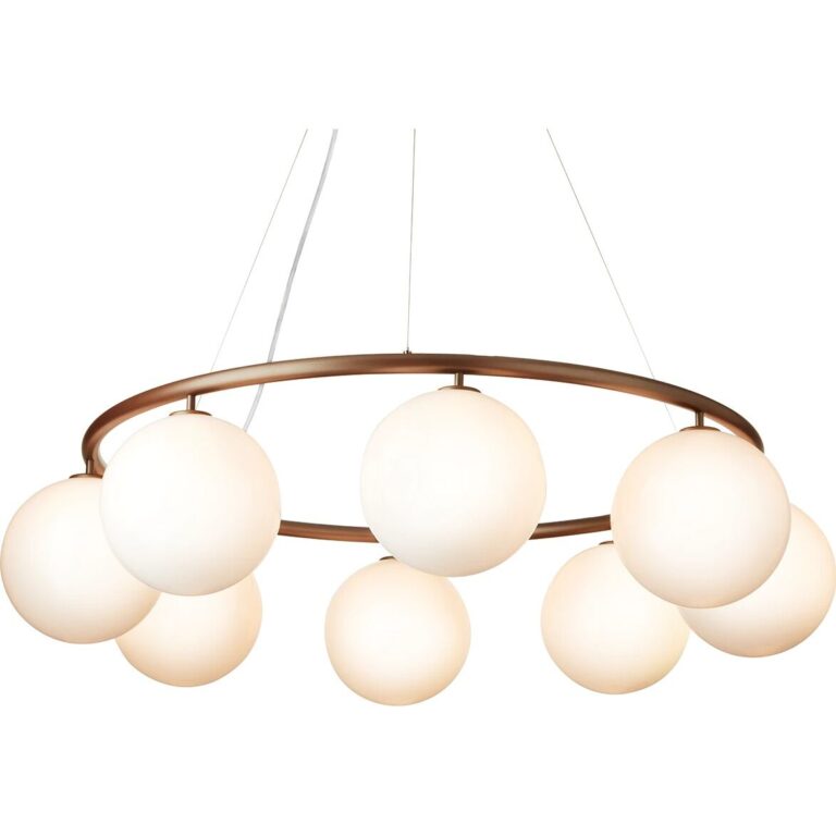 Miira 8 Circular Lysekrone Mørk Bronze/Opal
