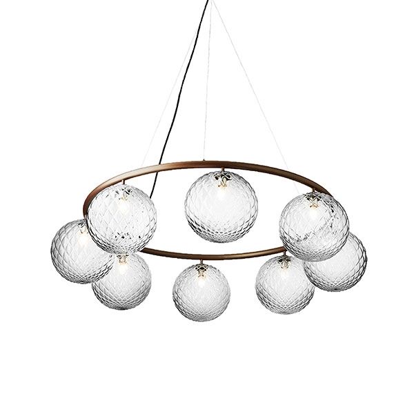 Miira 8 Circular Lysekrone Mørk Bronze/Optic Clear