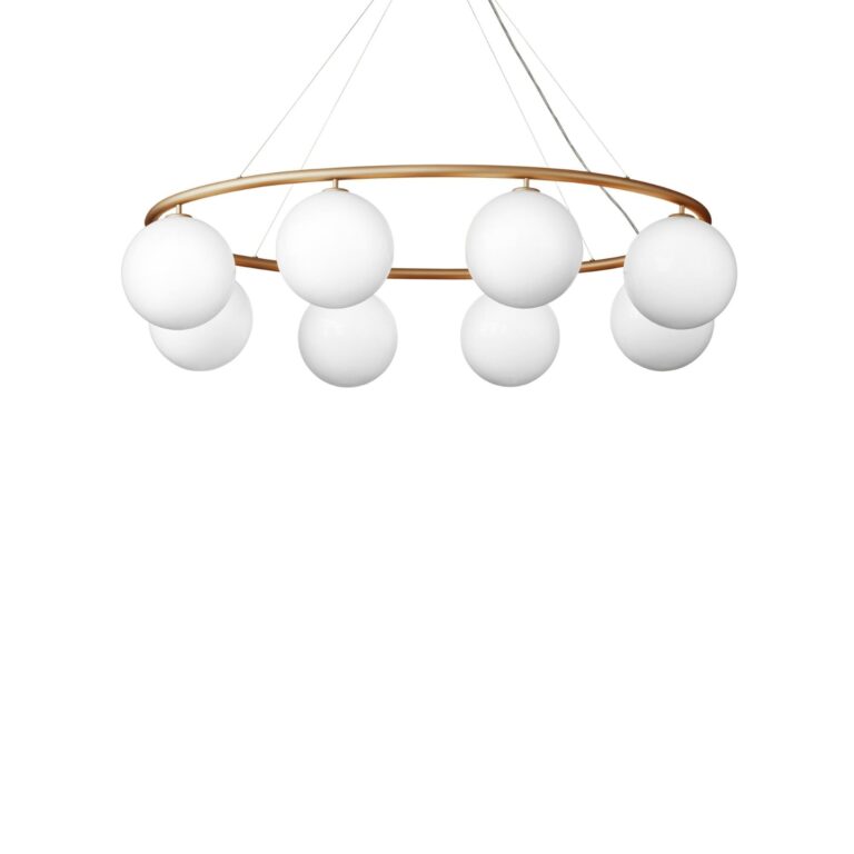Miira 8 Oval Lysekrone Messing/Opal