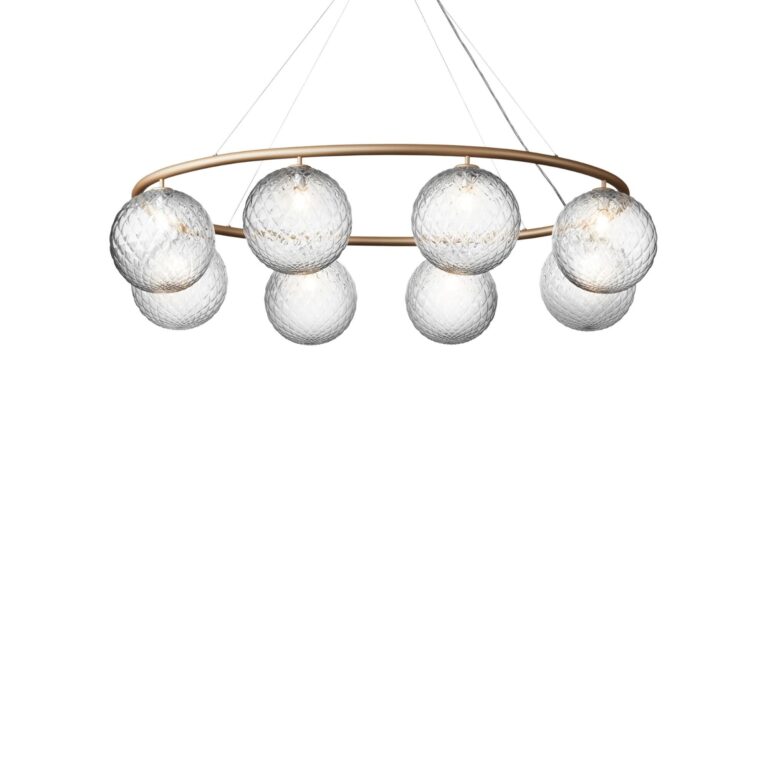 Miira 8 Oval Lysekrone Messing/Optic Clear