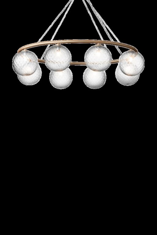 Miira 8 Oval lysekrone, messing/klar