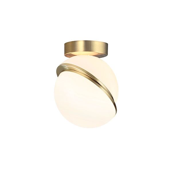 Mini Crescent Loftlampe Opal/Messing