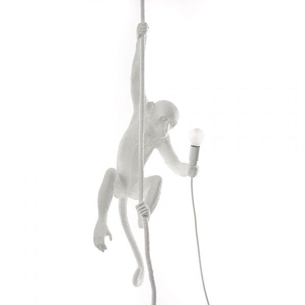 Monkey With Rope Loftlampe Hvid