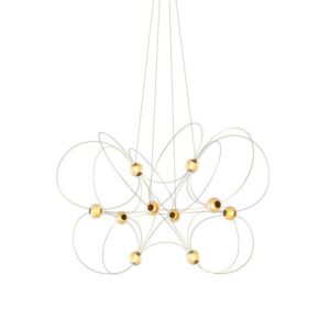 Munari X10 lysekrone, guld