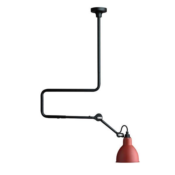 N312 Loftlampe Mat Sort & Rød