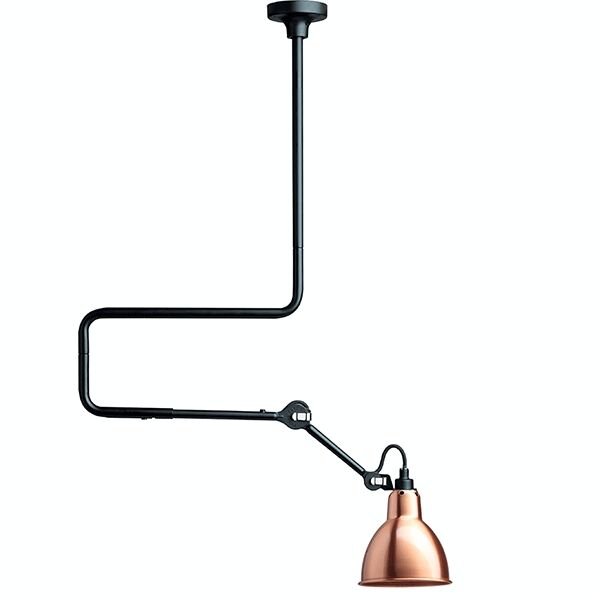 N312 Loftlampe Mat Sort/Kobber