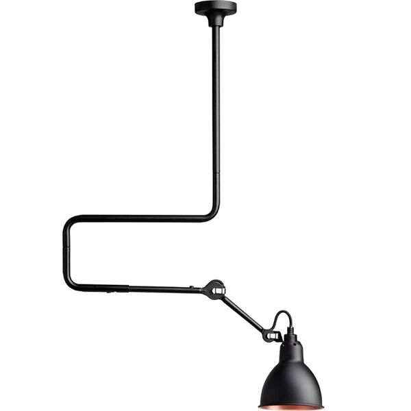 N312 Loftlampe Mat Sort/Mat Sort/Kobber