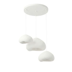 NORDVÄRK Lora-Set-T-Nua loftlampe - hvid glasfiber og metal
