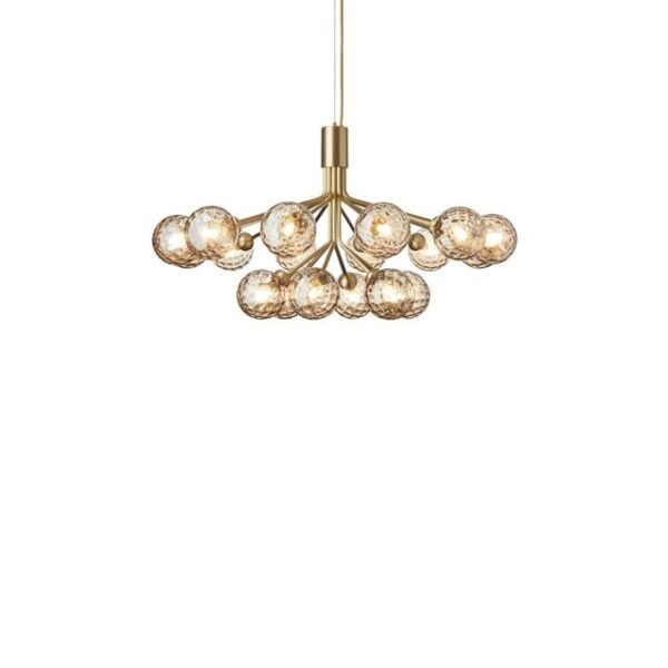 Nuura Apiales 18 Lysekrone Børstet Messing/Optic Gold