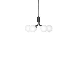 Nuura Apiales 6 Lysekrone Satin Sort & Opal