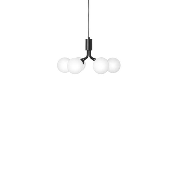 Nuura Apiales 6 Lysekrone Satin Sort & Opal
