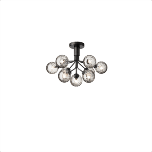 Nuura Apiales 9 Loftlampe Satin Sort/Optic Smoke