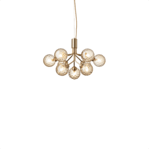 Nuura Apiales 9 Lysekrone Børstet Messing/Optic Gold