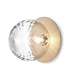 Nuura Liila 1 Væg/Loftlampe Guld & Klart Glas Stor