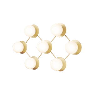 Nuura Liila 7 Væg/Loftlampe Opal Hvid