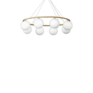 Nuura Miira 8 Oval Lysekrone Messing/Opal