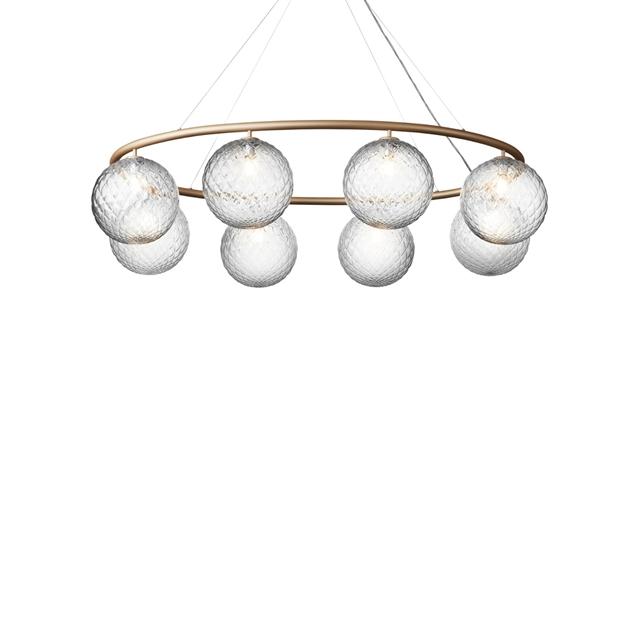 Nuura Miira 8 Oval Lysekrone Messing/Optic Clear