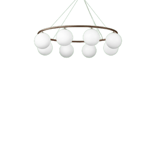 Nuura Miira 8 Oval Lysekrone Mørk Bronze/Opal