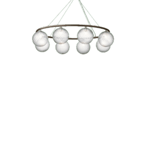 Nuura Miira 8 Oval Lysekrone Mørk Bronze/Optic Clear