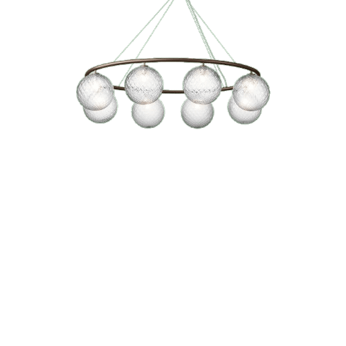 Nuura Miira 8 Oval Lysekrone Mørk Bronze/Optic Clear