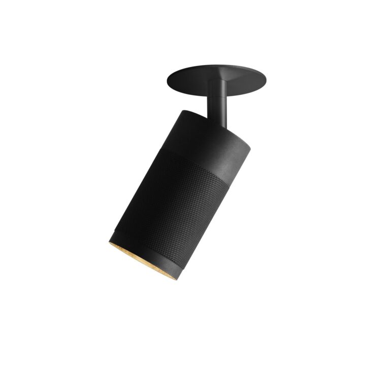 Patrone Recessed Loftlampe Sort Bruneret Messing Clip-Fit
