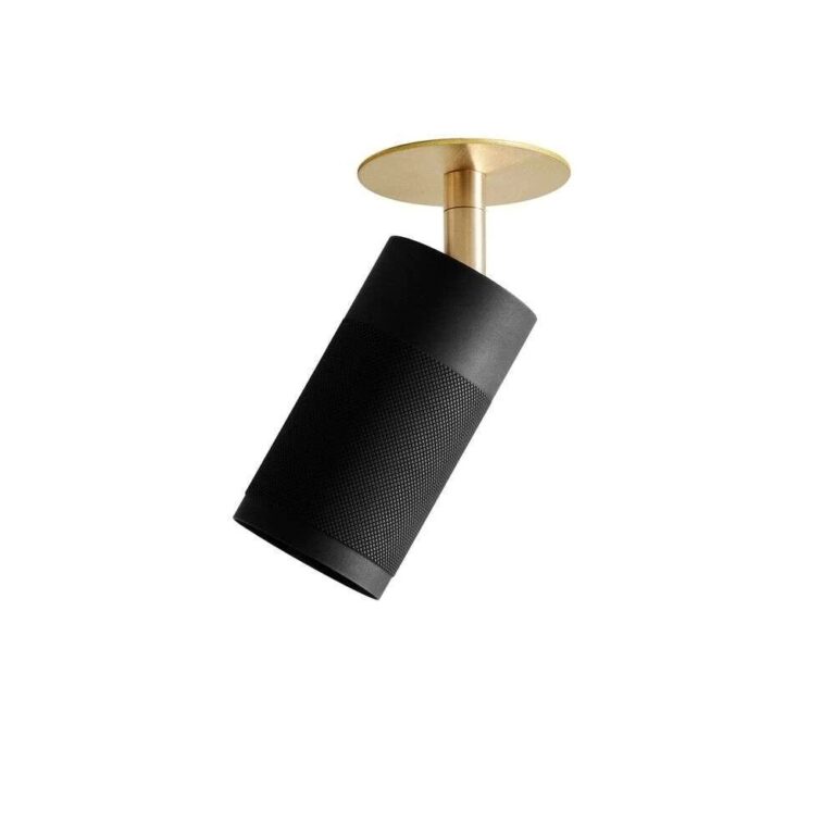 Patrone Recessed Loftlampe Sort Bruneret Messing/Messing Clip-Fit