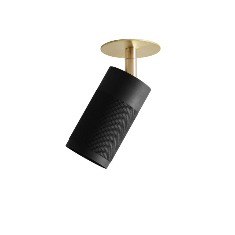 Patrone Recessed Loftlampe Sortbruneret/Messing Box-Fit