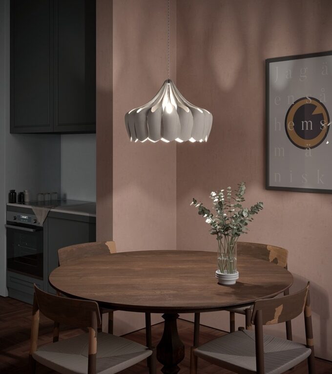 Pioni S pendel, hvid