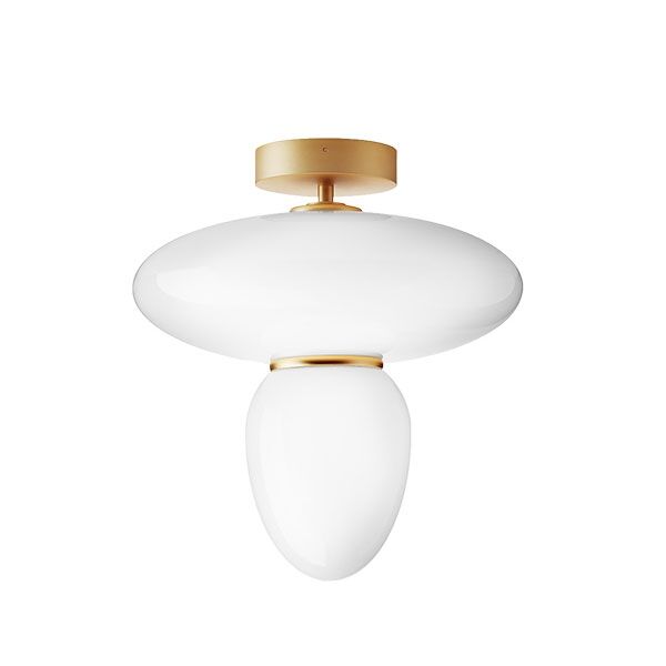 Rizzatto 42 Loftlampe Opal/ Messing