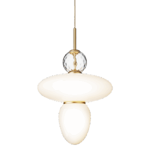 Rizzatto 43 pendel, satin brass/opal