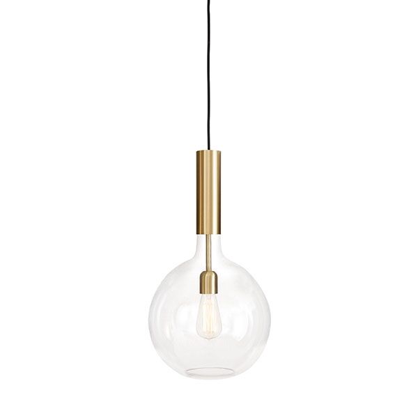 Rosdala Lille Pendel - Klart Glas & Slebet Messing