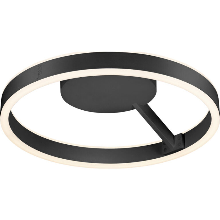 SLV One væg- & loftlampe, sort, Ø40 cm