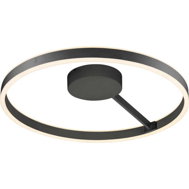 SLV One væg- & loftlampe, sort, Ø60 cm
