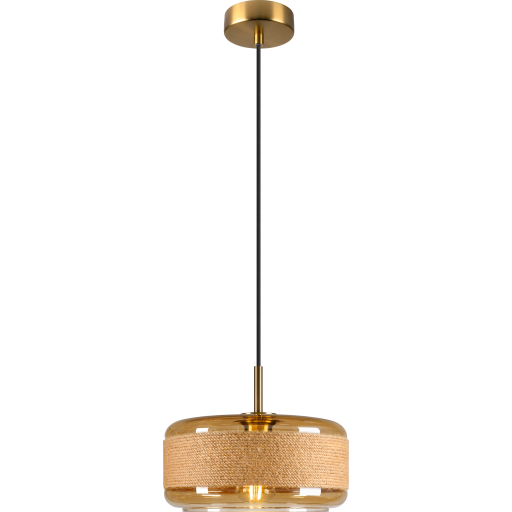 SLV Pantilo Rope pendel, guld, Ø27 cm