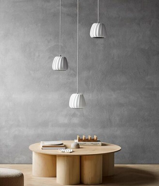 ST906 Mini pendel, papir/hvid, 18 x 18 cm