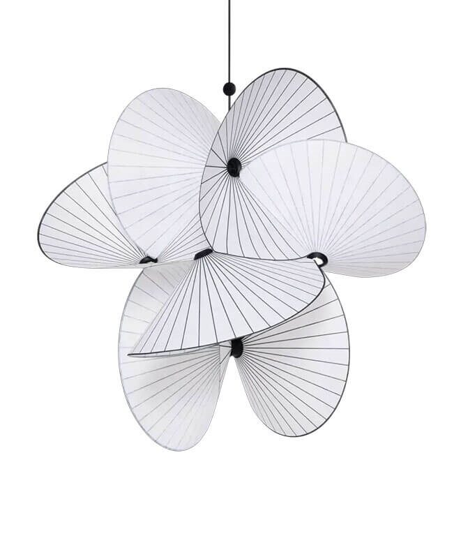 Serpentine Light 8 large pendel, sort/hvid