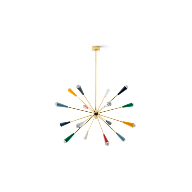 Sputnik Pendel 16 Guld/Multi