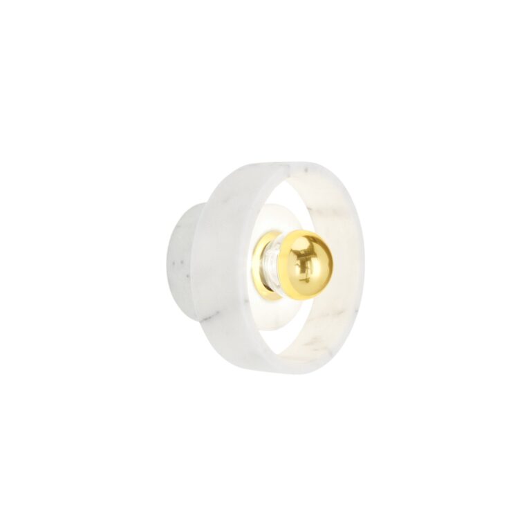 Stone væg-/loftlampe i guld