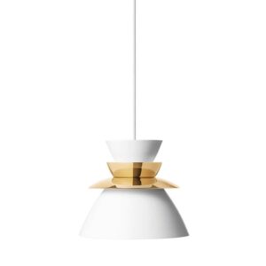 Sundowner pendel 250, messing/hvid
