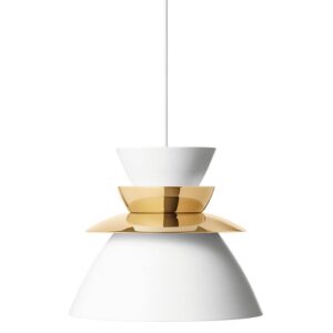 Sundowner pendel 400, messing/hvid