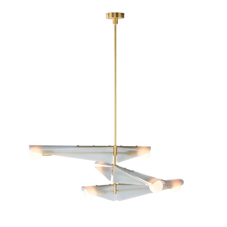 Sycamore 3 Loftlampe Messing/Dawn Grey