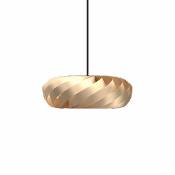 TR5 pendel, alu/guld, 40 x 18 cm